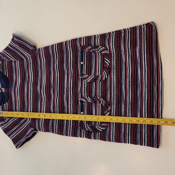 Janie and Jack Navy Blue Red White Boucle Dress Size 10 - Picture 8 of 9